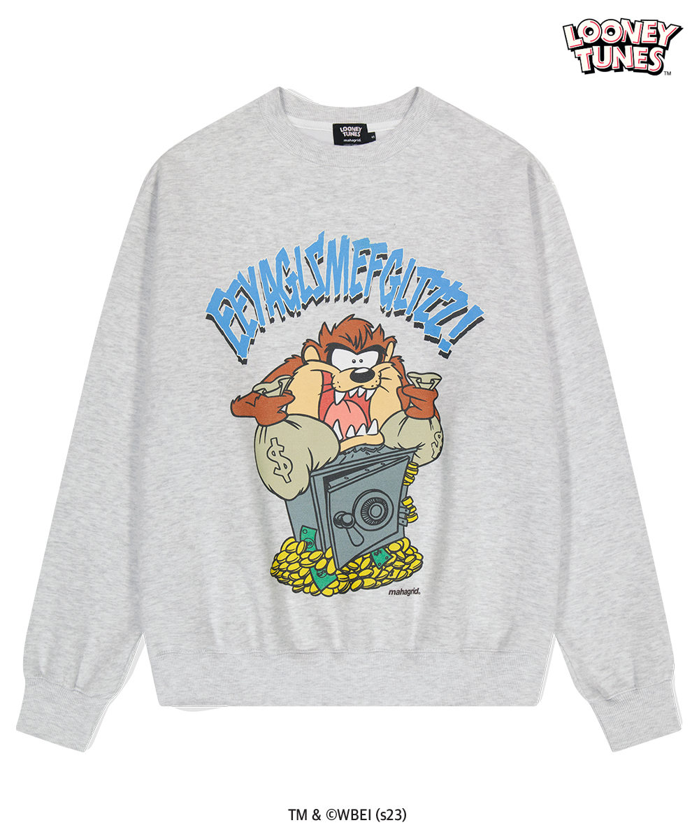 Taz Money Bank Sweatshirt – Light Grey