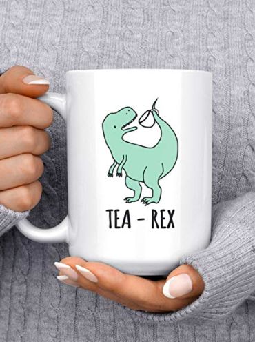 Tea-Rex Funny Tyrannosaurus Rex Mug – 15oz Deluxe Double-Sided Coffee Tea Mug