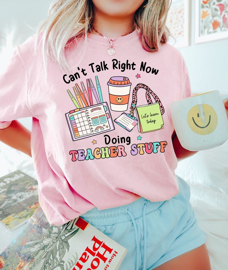 Teacher Shirt, Can’t Talk Right Now Doing Teacher Stuff, Back To School, Gift For Teacher, Kindergarten Teacher, Teacher Appreciation Gift