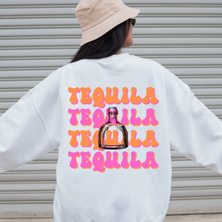 Tequila Crewneck, Tequila Sweatshirt, Tequila Gift, Funny Gift, Alcohol Sweatshirt, Preppy Sweatshirt, Gift for Tequila Lover, Unisex