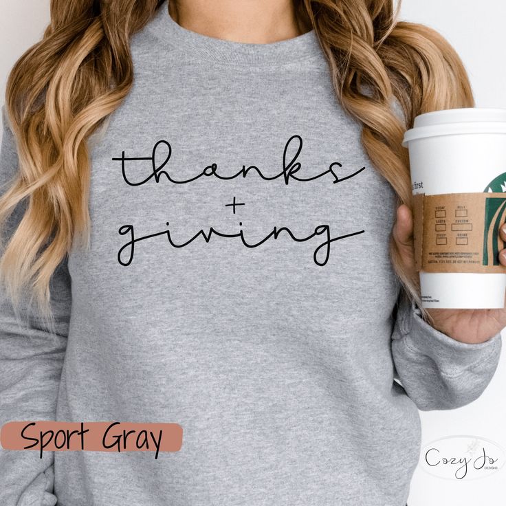 Thanks + Giving Sweatshirt, Thanksgiving Sweatshirt