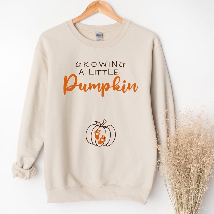 Thanksgiving Fall Pregnancy Announcement Sweatshirt, Funny Pregnancy reveal shirt, mom to be crewneck , cute baby feet pumpkin fall sweater