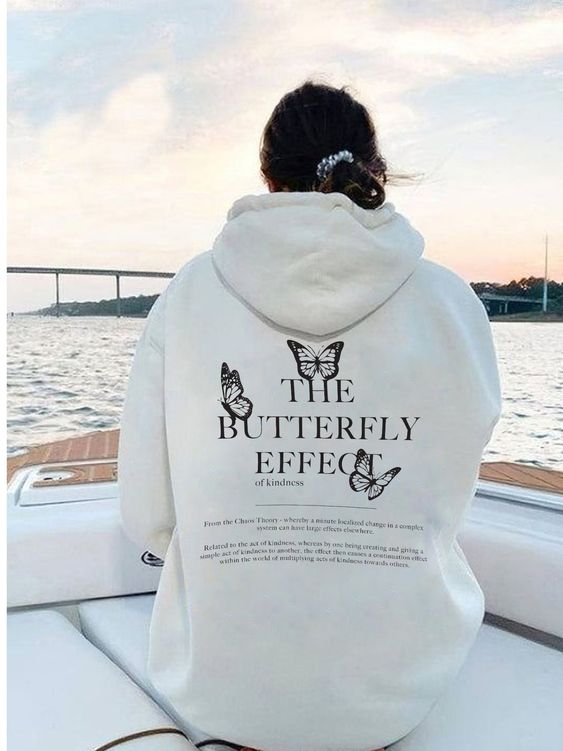 The Butterfly Effect Hoodie, Mental Health Hoodie, Coconut Girl Aesthetic, Kindness Sweatshirt, Empathy Hoodie, One Piece Oversized Hoodie