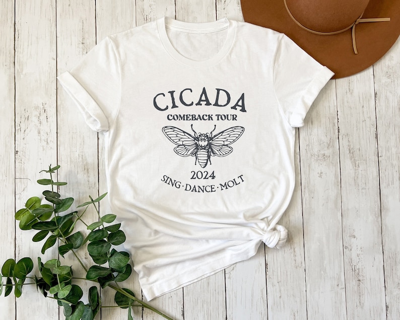 The Cicadas Comeback Tour Shirt, the Cicadas Sing 2024 Shirt, Gift for Nature Lover, Men’s Goblincore Shirt, Funny Cicada Concert T Shirt