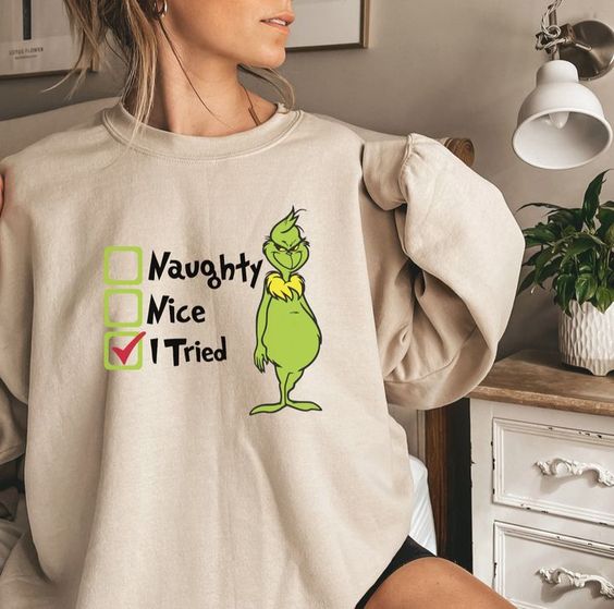 The Grinch christmas sweater, christmas sweatshirt, the grinch festive sweater