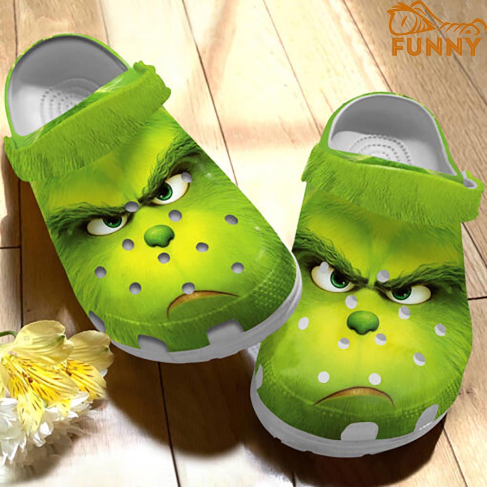 The Grinch, The Grinch Clog Shoes Unisex, Movie Clogs, Movie Sandals, Cartoon Clogs, The Grinch Clogs