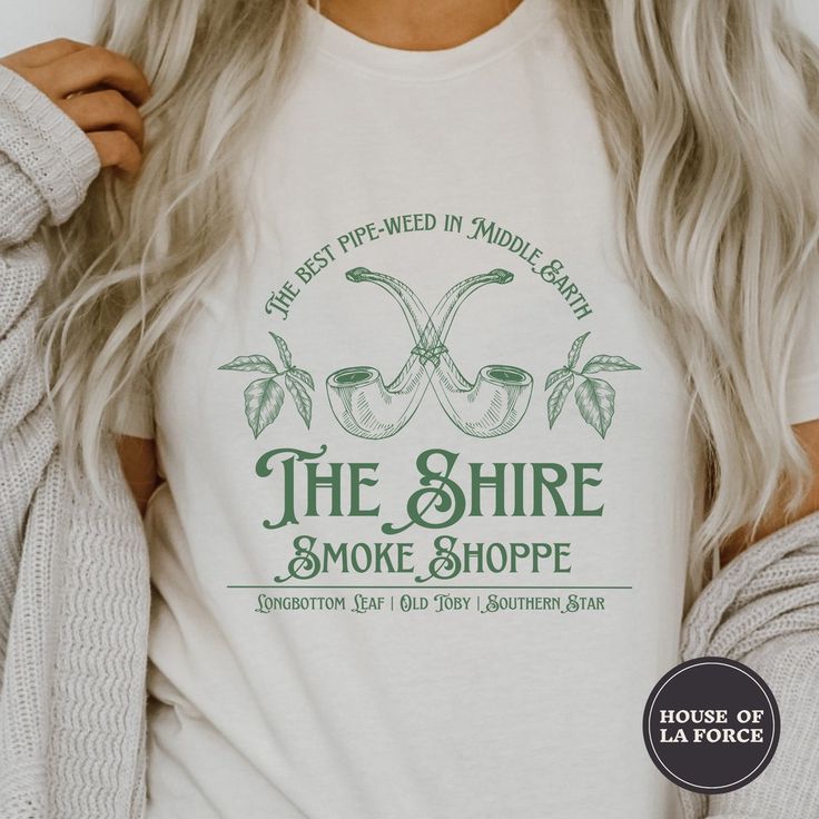 The Shire Smoke Shoppe Shirt, The Hobbit, Elevenses Shirt, Lord of the Rings, LOTR Shirt, Hobbit, Second Breakfast, The Shire, Hobbit Pipe