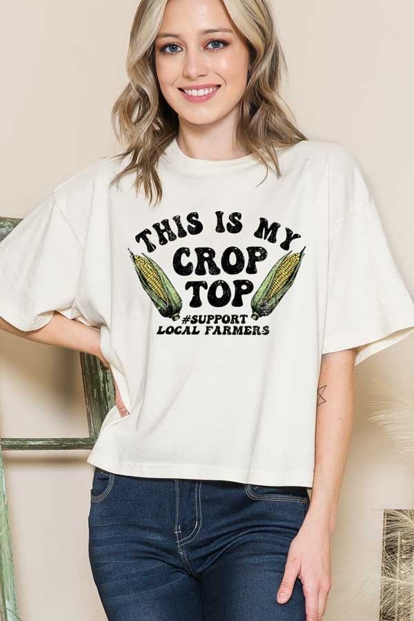 This Is My Crop Top Graphic Crop Tee, Support Local Farmers Shirt, Country Tee, Farmer Shirt, Pride Farmers Shirt, Farmers Market Tee