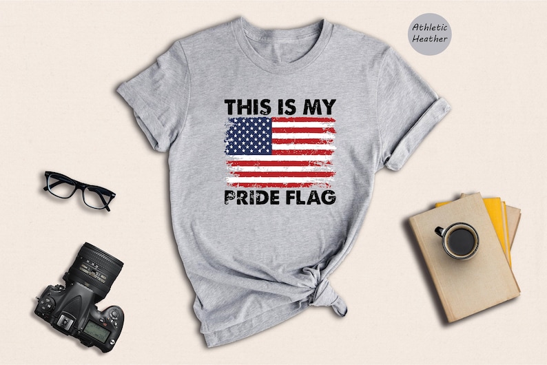 This Is My Pride Flag Shirt, Fourth of July Shirt, Independence Day, American Flag Shirt, Patriotic Shirt