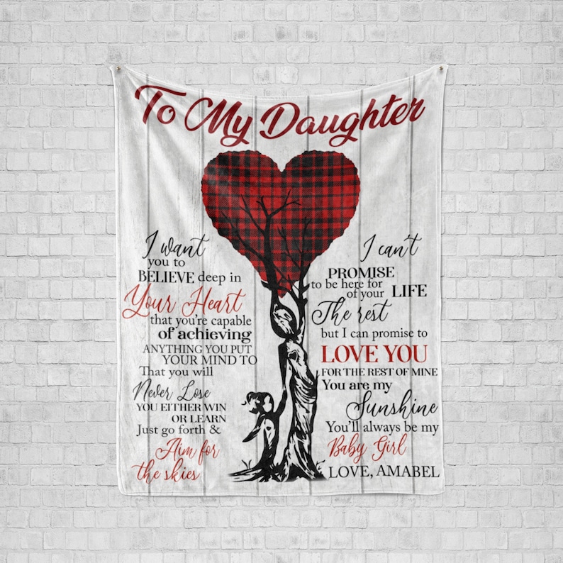 To My Daughter Blanket, Mom And Daughter Tree Blanket, Gift For Daughter, Gift From Mother