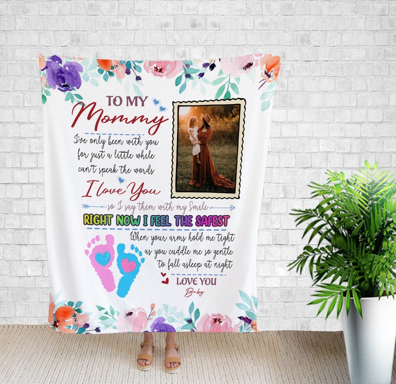 To My Mommy, Personalized Mom Blanket, Custom Photo Blanket, Mothers Day Gifts, Gifts For Mom, Mom Gifts From Daughter, Son