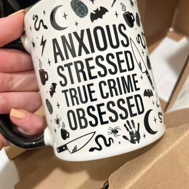 True Crime Mug, True Crime, Witch Aesthetic, Crime Mug, Witch Mug, Witchy Mug, Goth Mug, Celestial Mug, Gothic, Mental Health Mug, Introvert