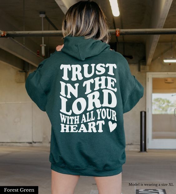 Trust in the Lord Trendy Hoodie Jesus Hoodie Aesthetic Hoodie Christian Sweatshirt Christian Hoodie Aesthetic Clothing Christian Apparel