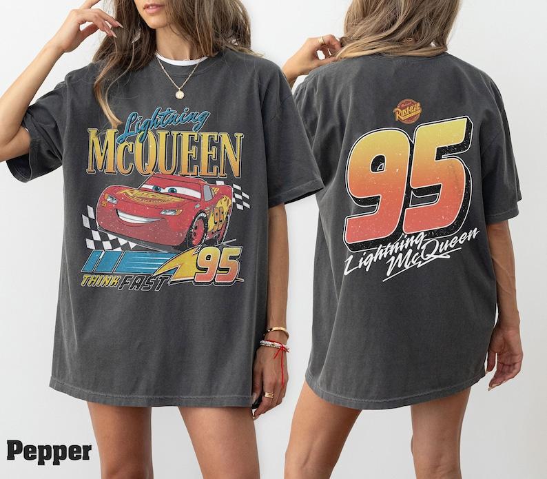 Two-Sided Vintage Lightning Mcqueen Shirt Radiator T-Shirt- Sweatshirt- Hoodie