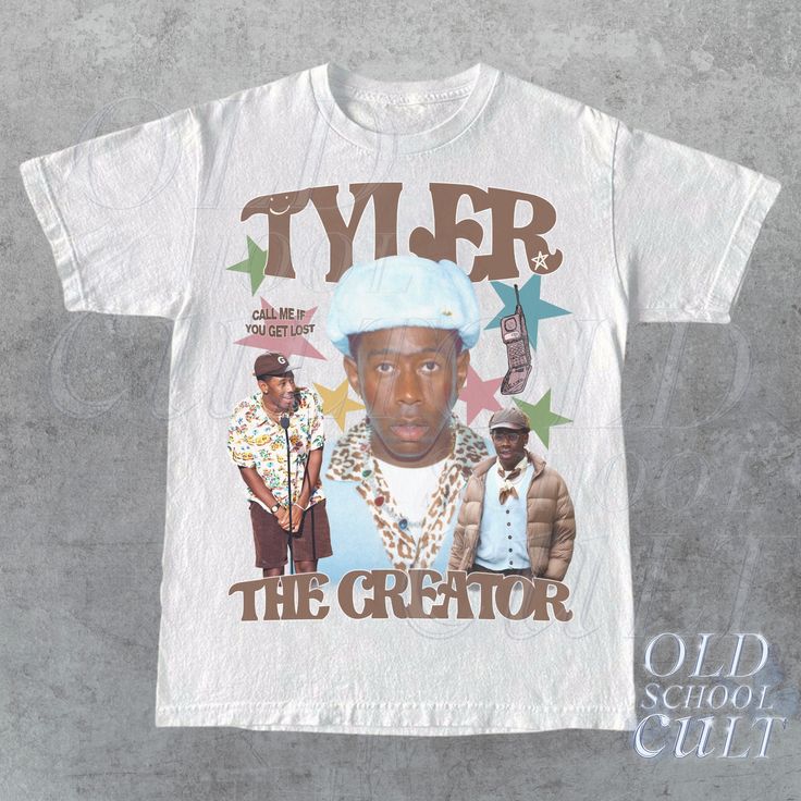 Tyler Bootleg 90s Inspired T-Shirt, Tyler Cute Shirt, Tyler Vintage Oversized Unisex Shirt, Retro Bootleg 90s Tees, Cute Tyler Y2k Tee – White