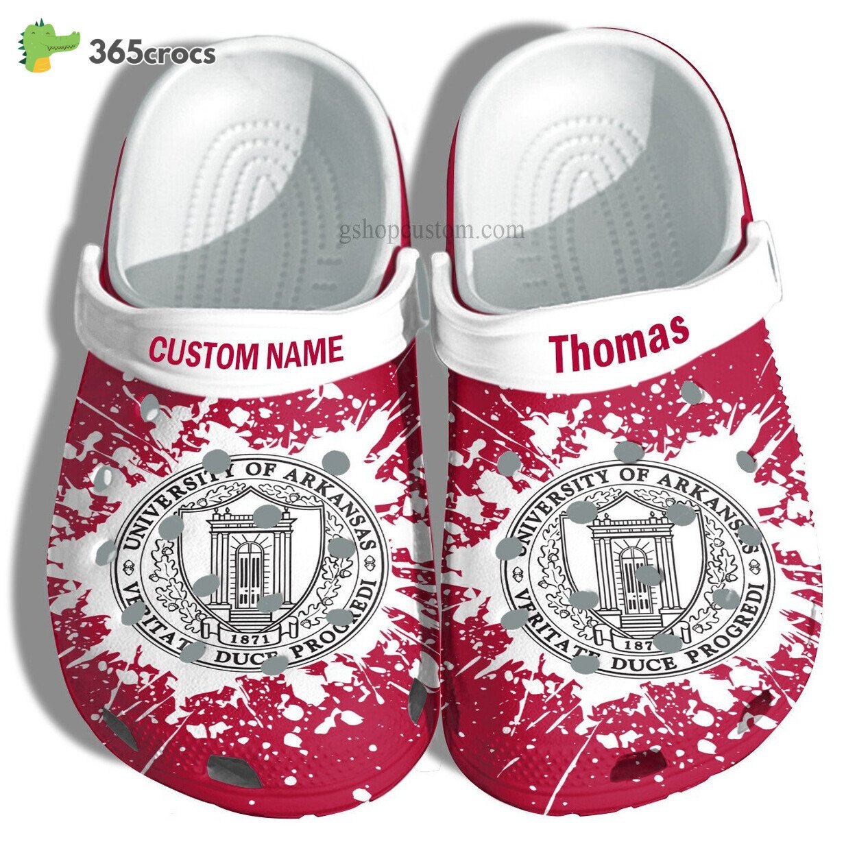 University Of Arkansas Graduation Gifts Croc Shoes Customize Admission Gift Shoes