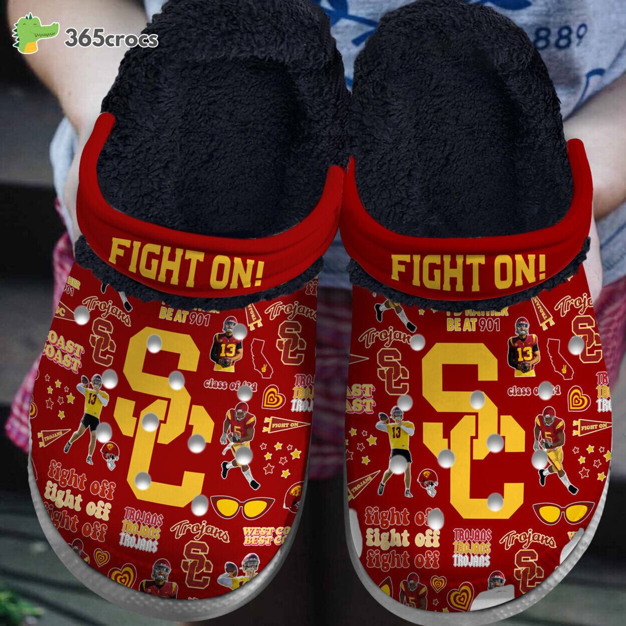 USC Trojans NCAA Sport Lined Crocss Shoes Comfortable