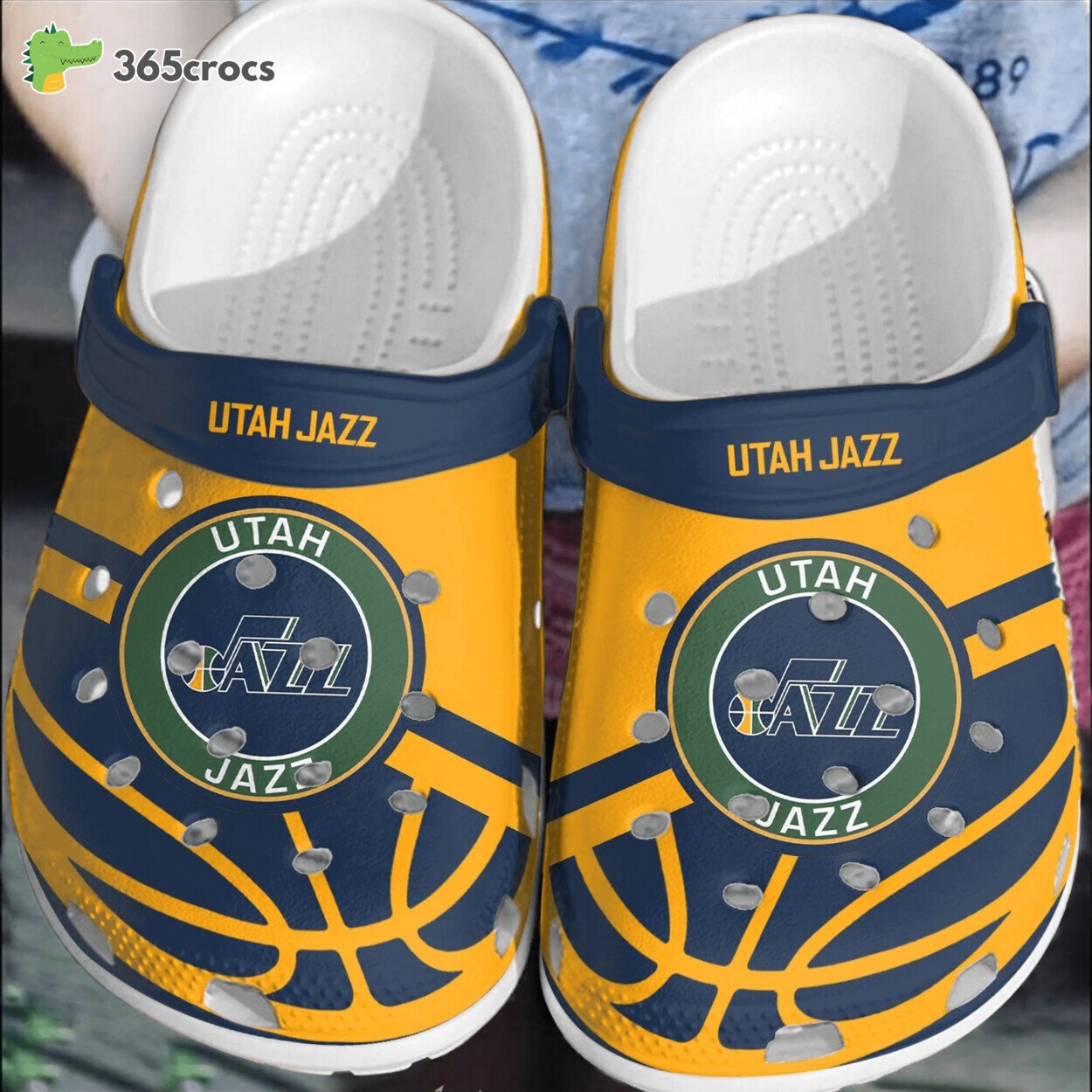Utah Jazz Basketball Themed Design Comfortable Crocss Clog Footwear