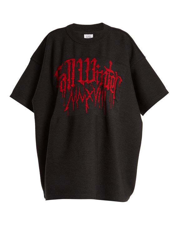 Vetements Metalhead-intarsia Wool-blend T-Shirt