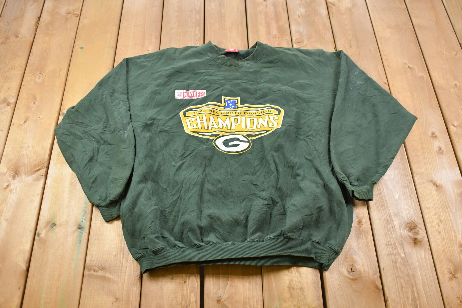 Vintage 2002 Green Bay Packers North Division Champions Crewneck Sweatshirt / 90s Crewneck / NFL / Athleisure / Streetwear