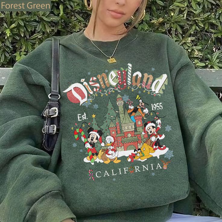 Vintage Disneyland Christmas Sweatshirt, Mickey and Friends Christmas Sweatshirt, Disneyland Sweatshirt, Christmas Family Shirt