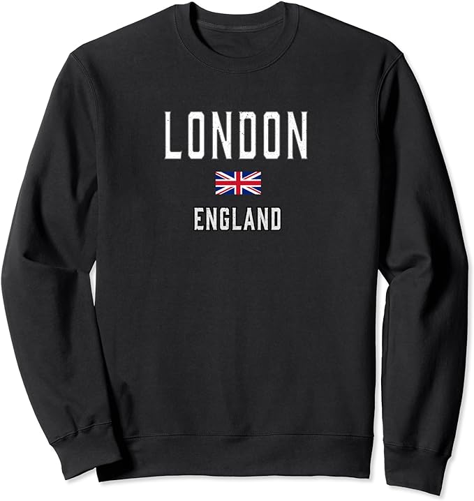 Vintage London England Vintage Souvenir Gift England FLag Sweatshirt ...