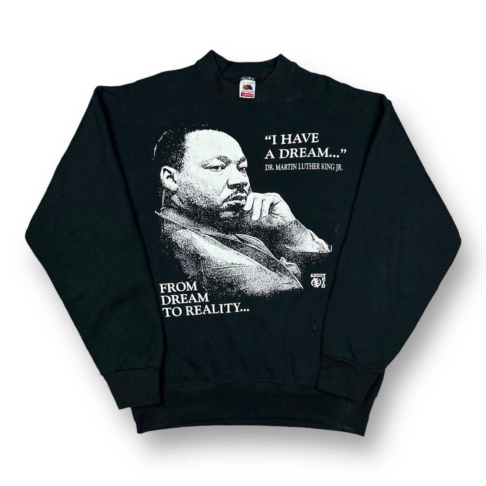 Vintage Martin Luther King Jr. Black History Sweatshirt Crewneck Rap Tee