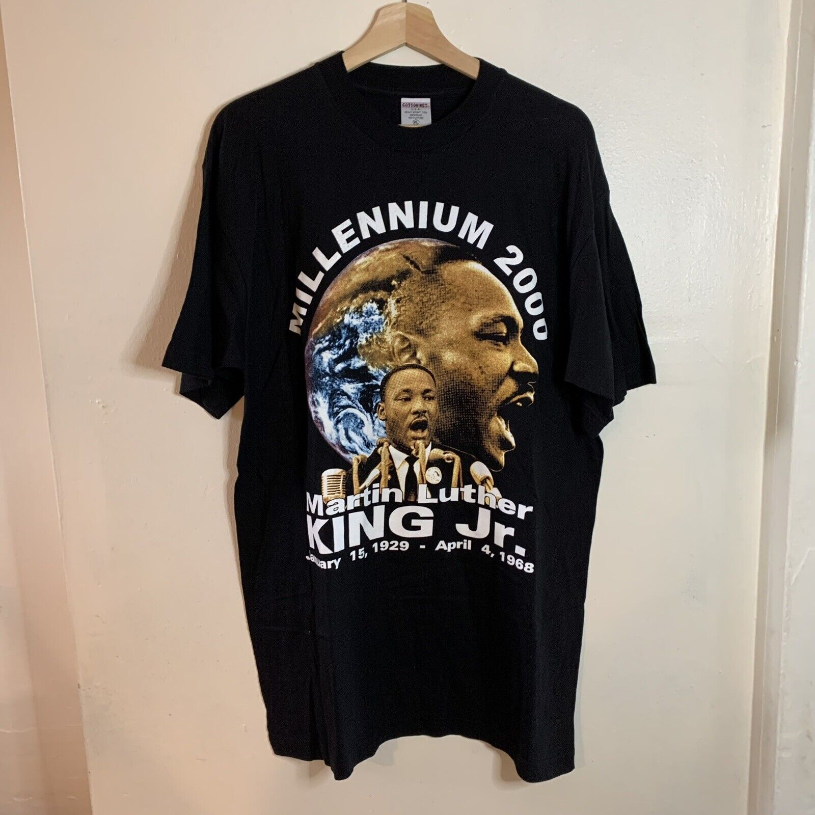 Vintage Martin Luther King Jr Millennium 2000 T-shirt Rap Tee Memorial