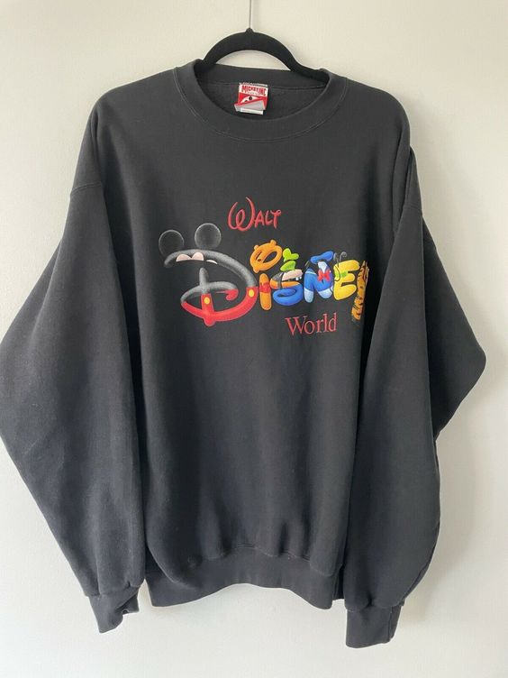 Vintage Walt Disney World Mickey Inc Sweater Fleece Lined