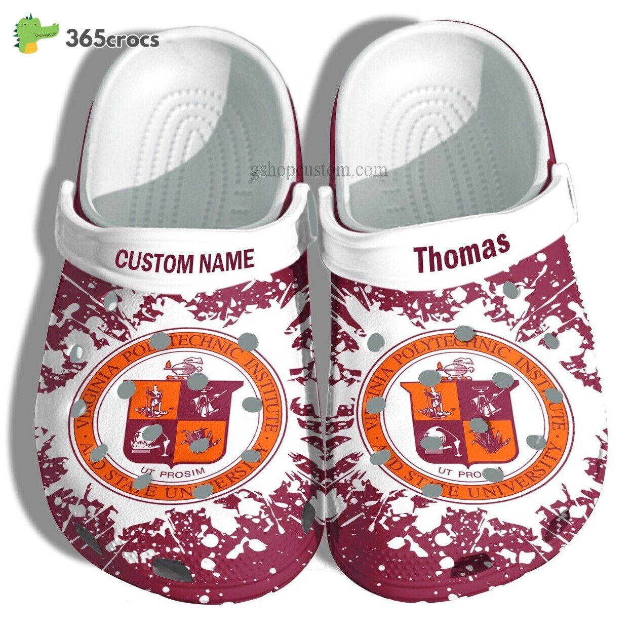 Virginia Tech University Graduation Gifts Croc Shoes Customize Admission Gift Shoes