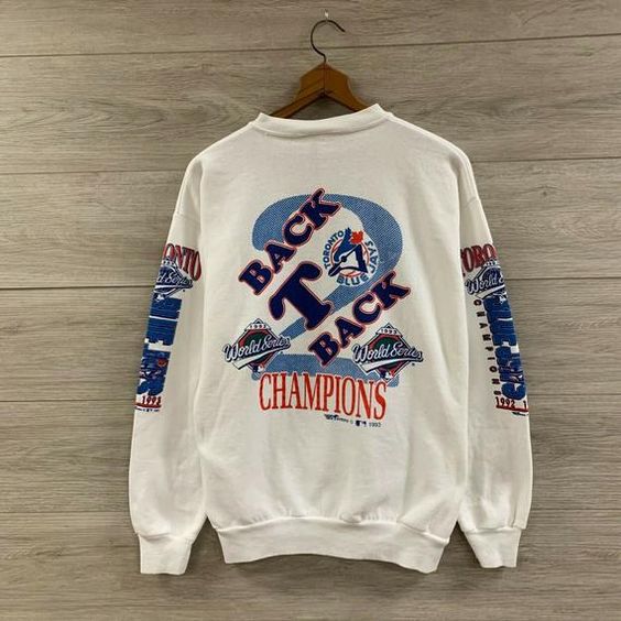 VTG 1993 Toronto Blue Jays World Series Champions Sweatshirt Crewneck Size Large