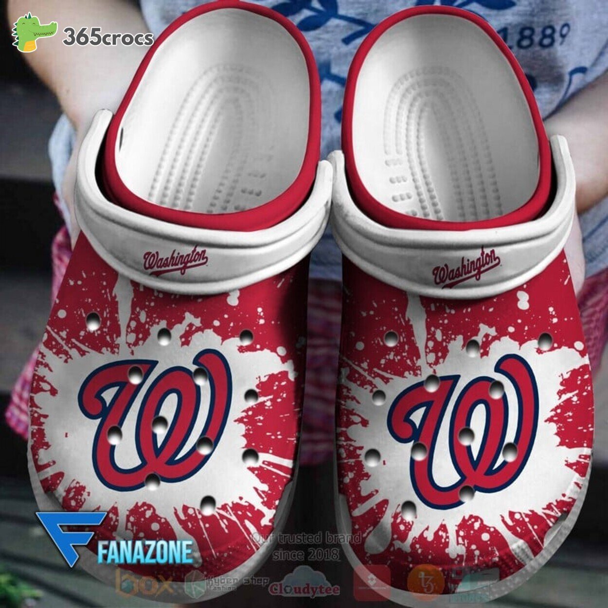 Washington Nationals MLB Sport Crocss Clogs Shoes Comfortable