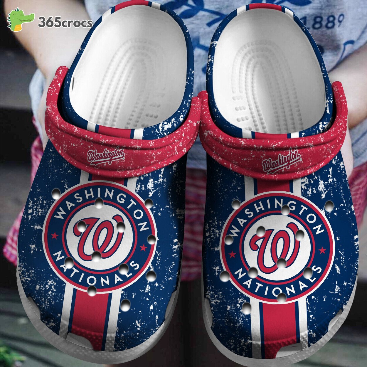Washington Nationals Red-Navy Inspired Clogs Step Up Your Baseball Game
