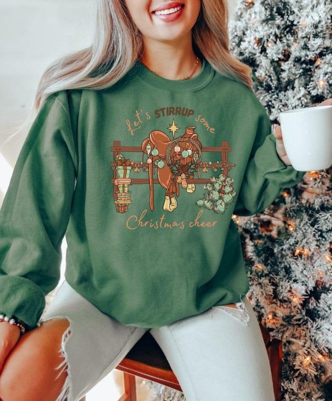 Western Christmas Sweatshirt, Cowboy Christmas T-shirt, Cowboy Christmas Sweater, Cactus Christmas Shirt, Funny Christmas Crewneck