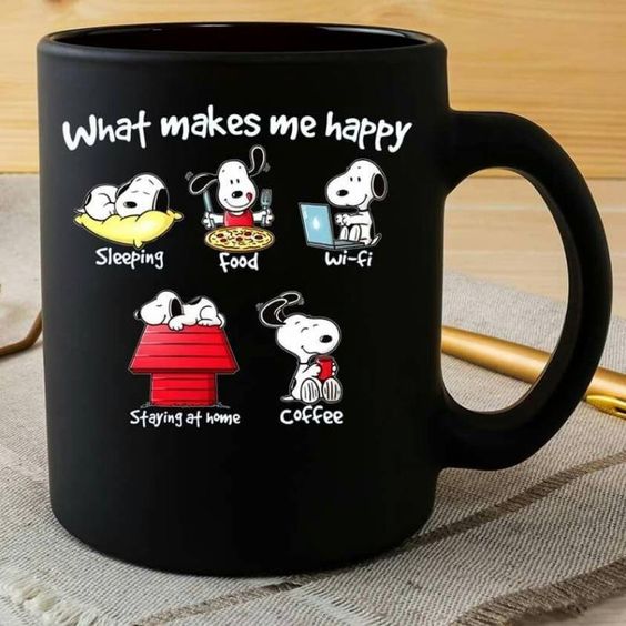 What makes me happy Snoopy coffee mug 002