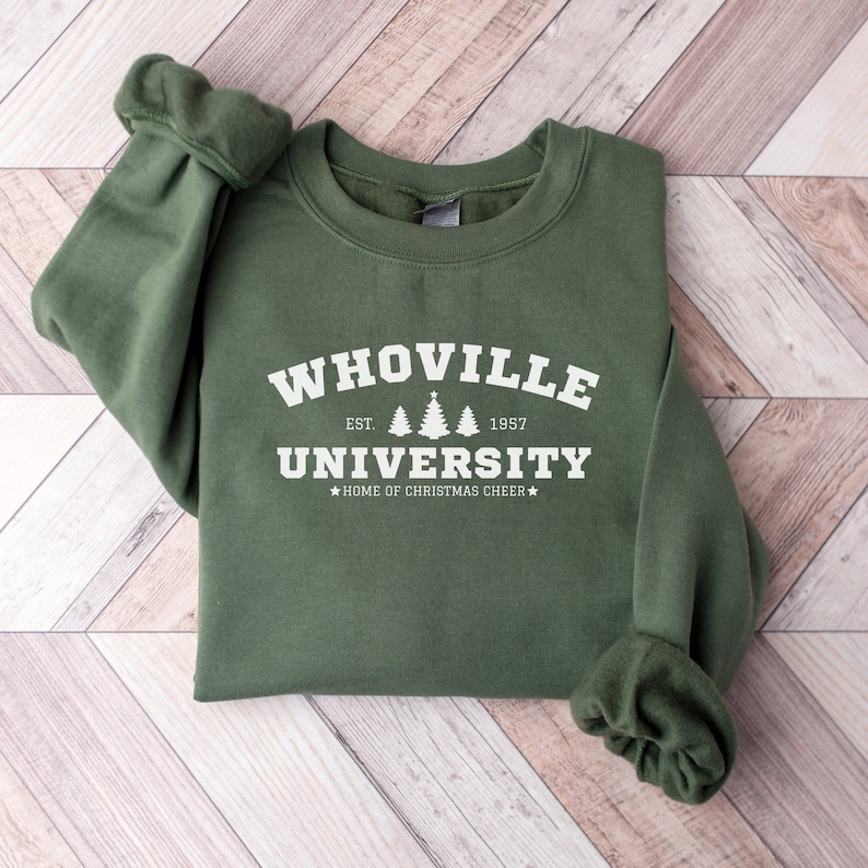 Whoville Sweatshirt, Christmas Gift, Xmas Party Gift, Whoville Shirt, Christmas, Gift for Women,1957 Unisex Christmas Sweatshirt