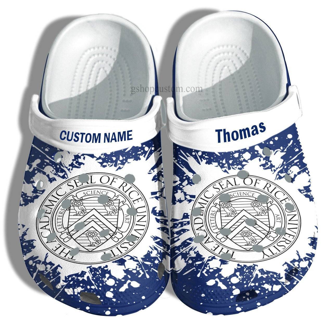 William Marsh Rice University Graduation Gifts Croc Shoes Customize – Admission Gift Crocss Shoes
