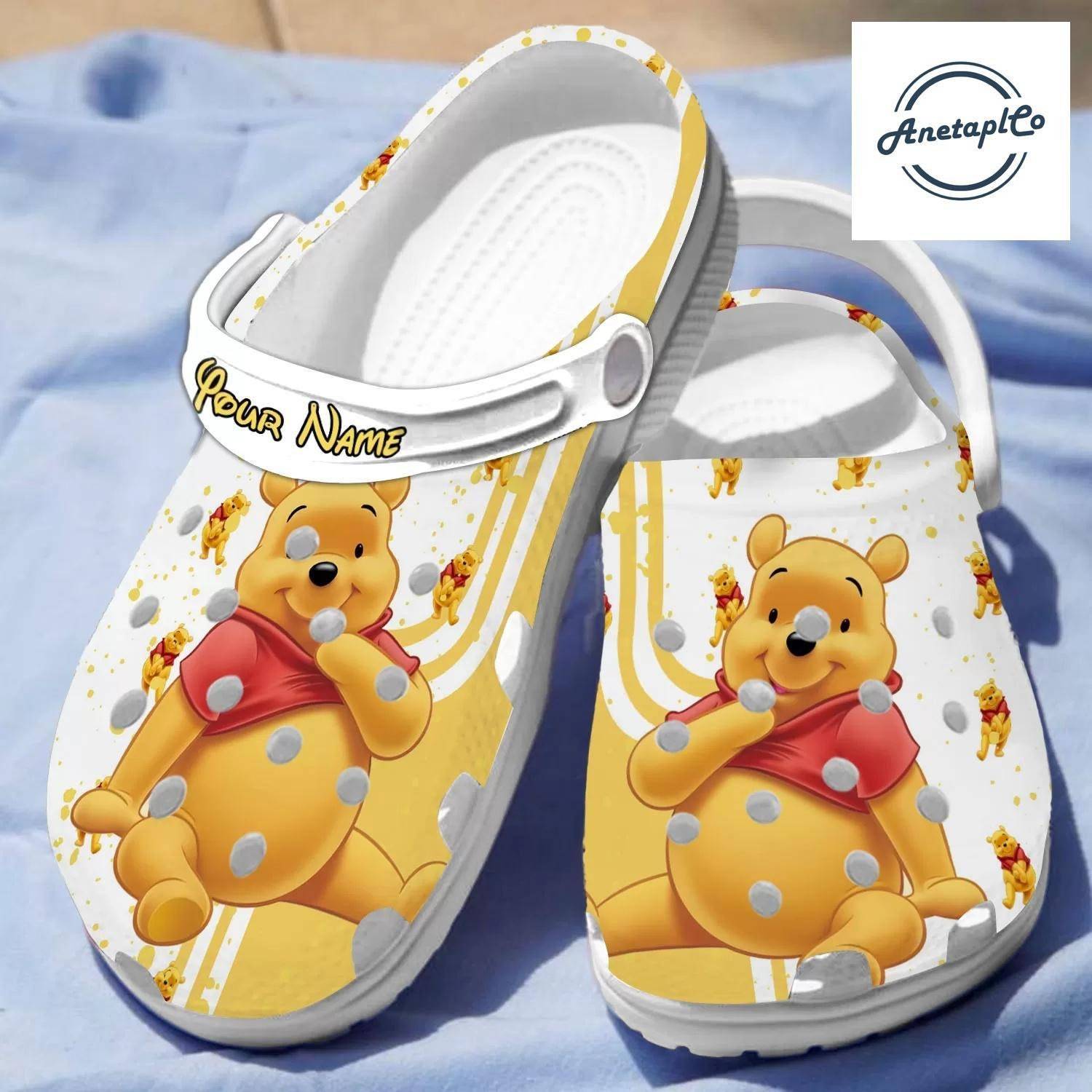 Winnie Pooh Custom Personalized Disney Clogs Sandals Cartoon Movie Shoes