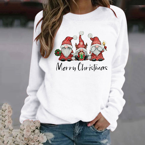 Women’s Christmas Crew Neck Printed Long Sleeve