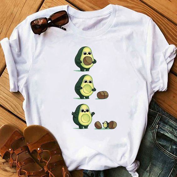 Womens Shirts Shaped Avocado, Cotton Shirts Avocado Shirt