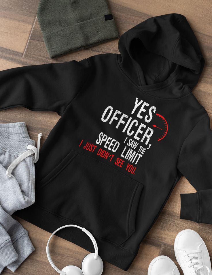 Yes Officer, I Saw The Speed Limit, Car Guy, Motorcycle Unisex Hoodie Car Guy Gift