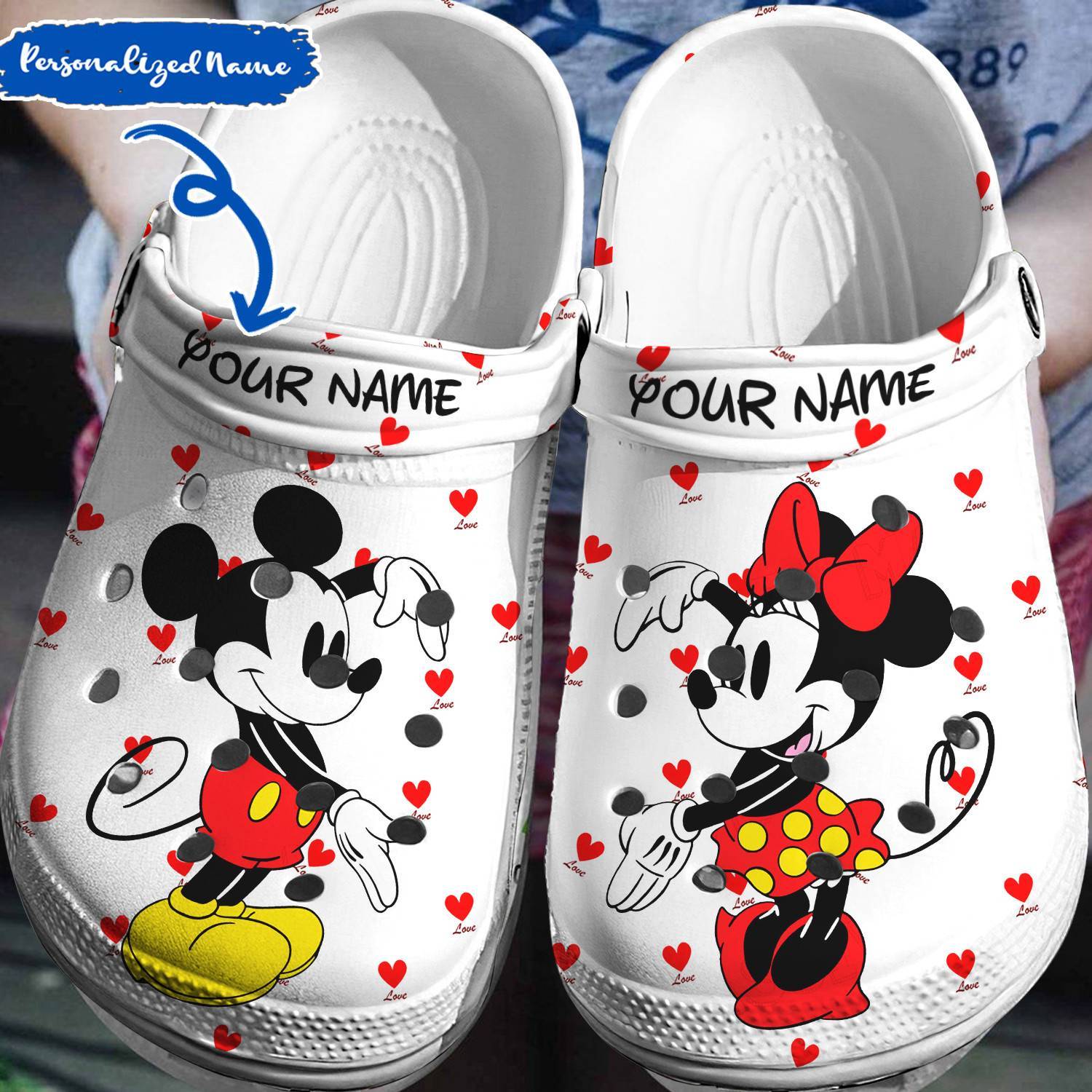 Your Disney Story, Your Personalized Style: Mickey Minnie Crocss 3D Clog Shoes