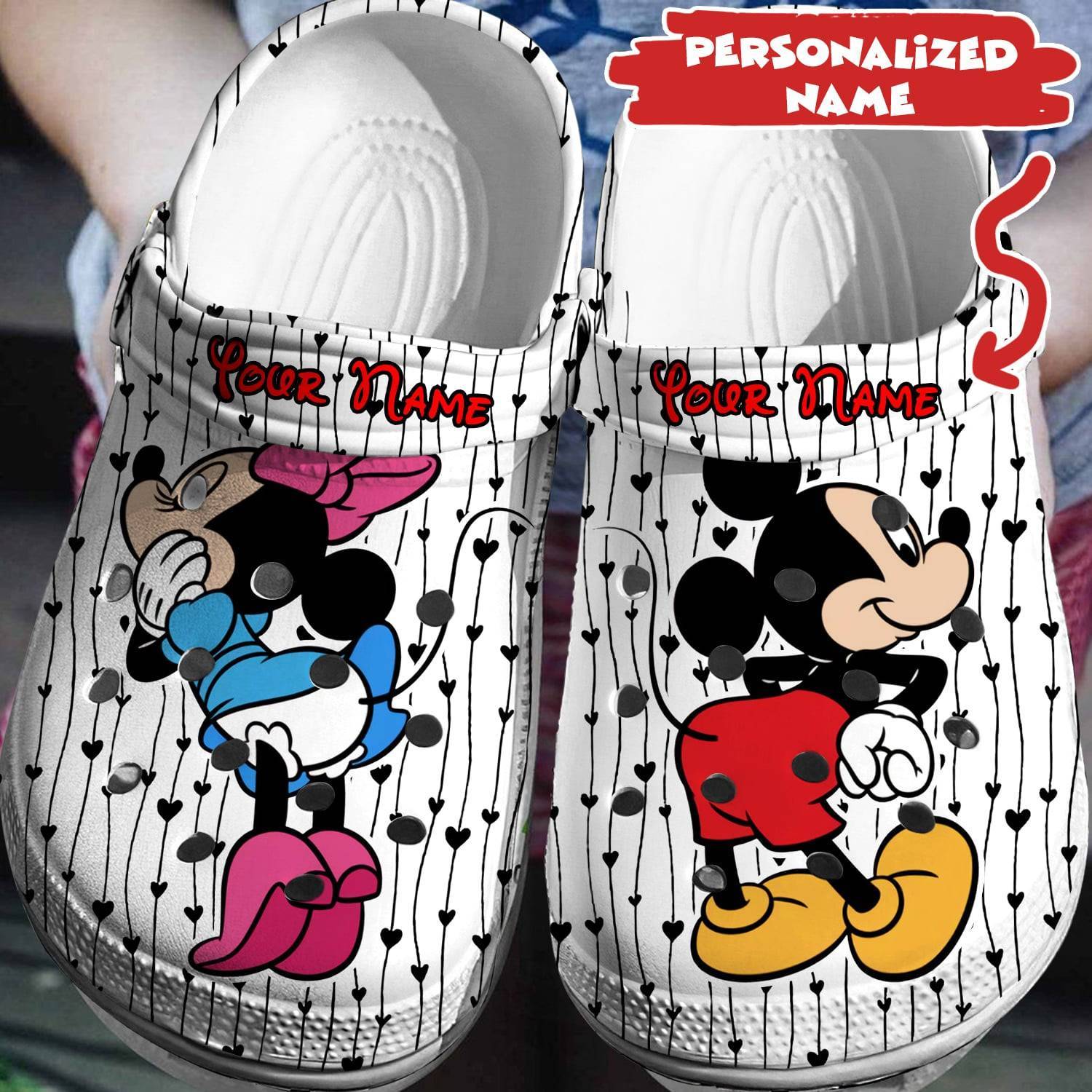 Your Name, Your Disney Adventure: Personalized Mickey Minnie Crocss 3D Clog Shoes