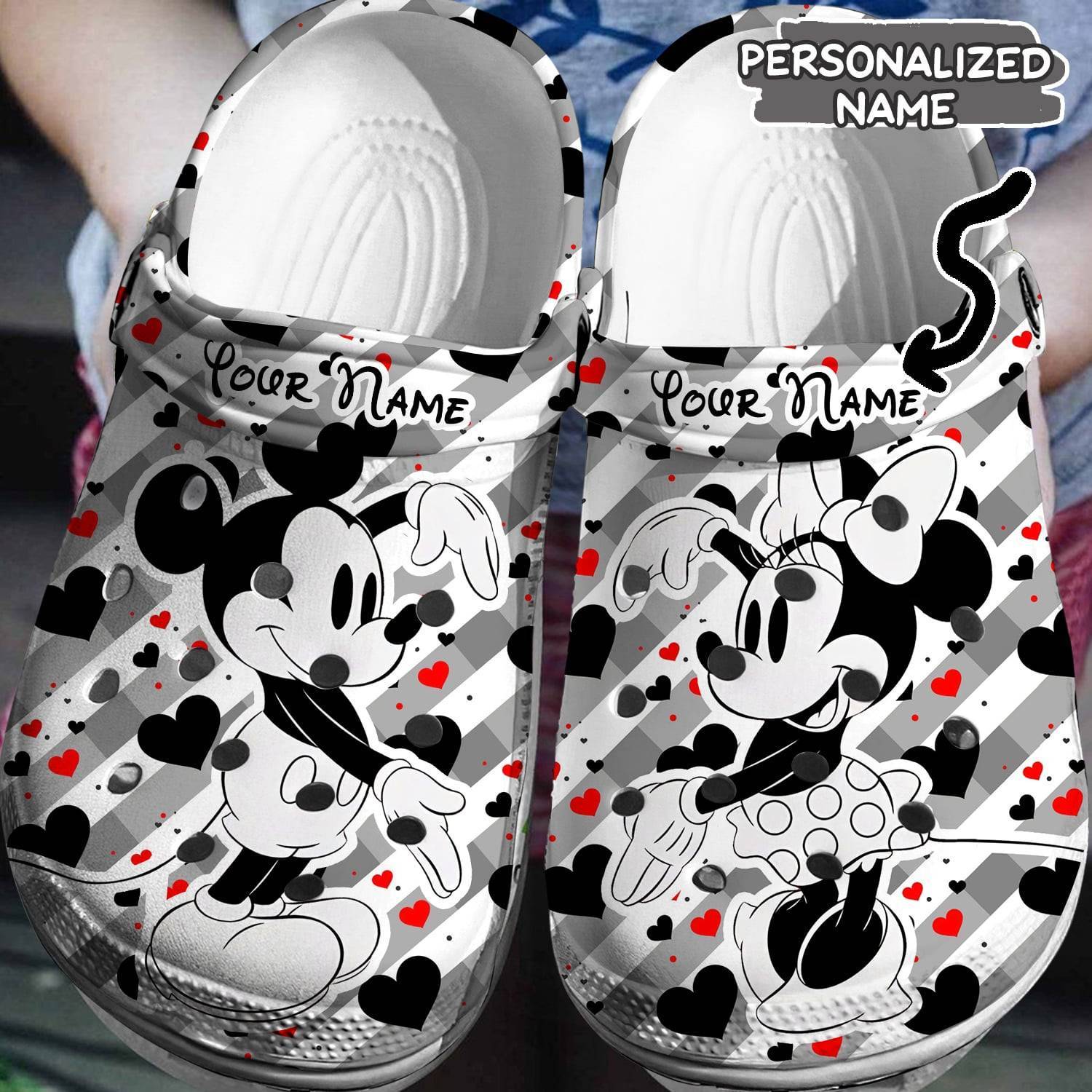 Your Own Disney Adventure: Personalized Mickey Minnie Crocss 3D Clog Shoes