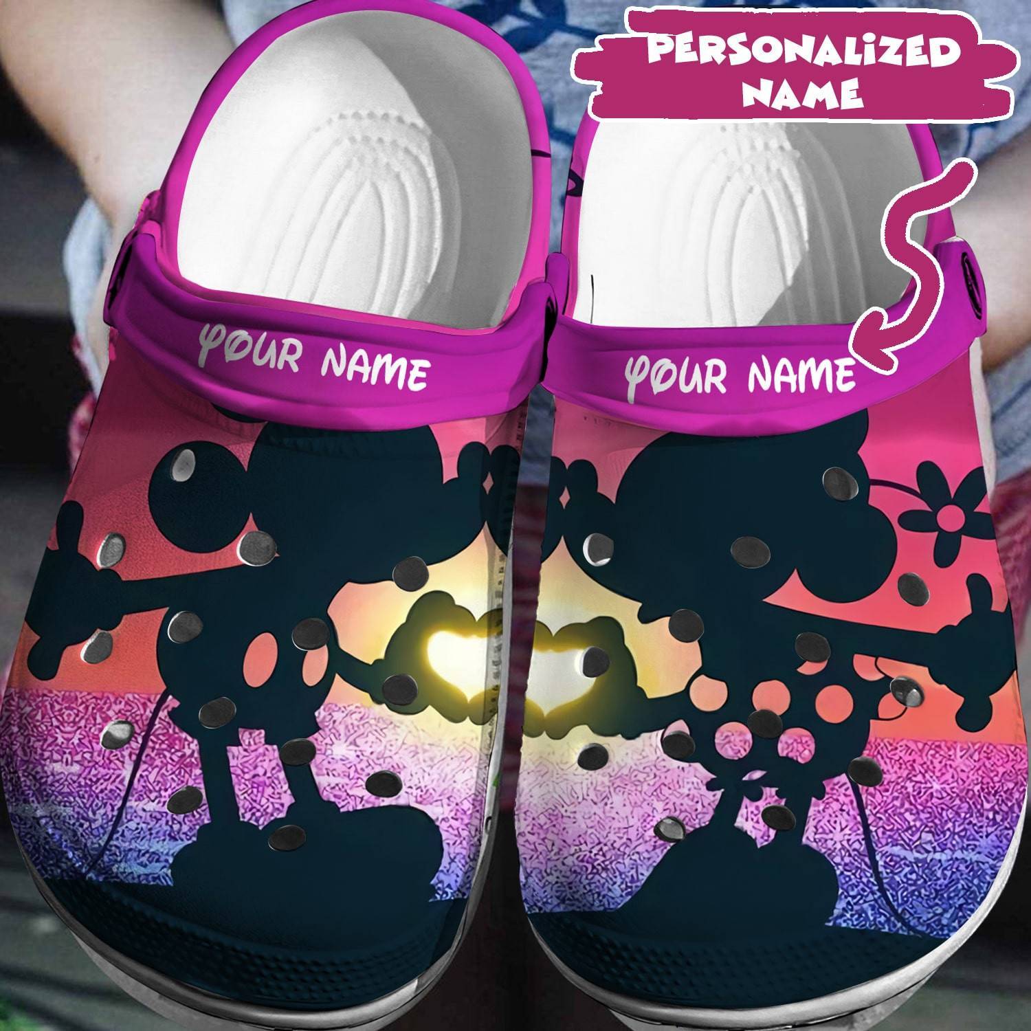 Your Personalized Disney Story: Mickey Minnie Crocss 3D Clog Shoes